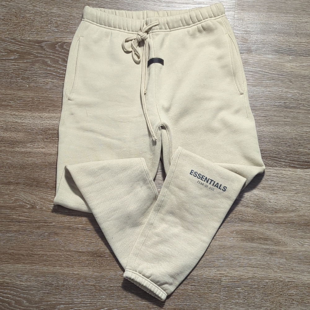 Fear Of God Essentials Sweatpants - Beige (Linen) - Men's Small